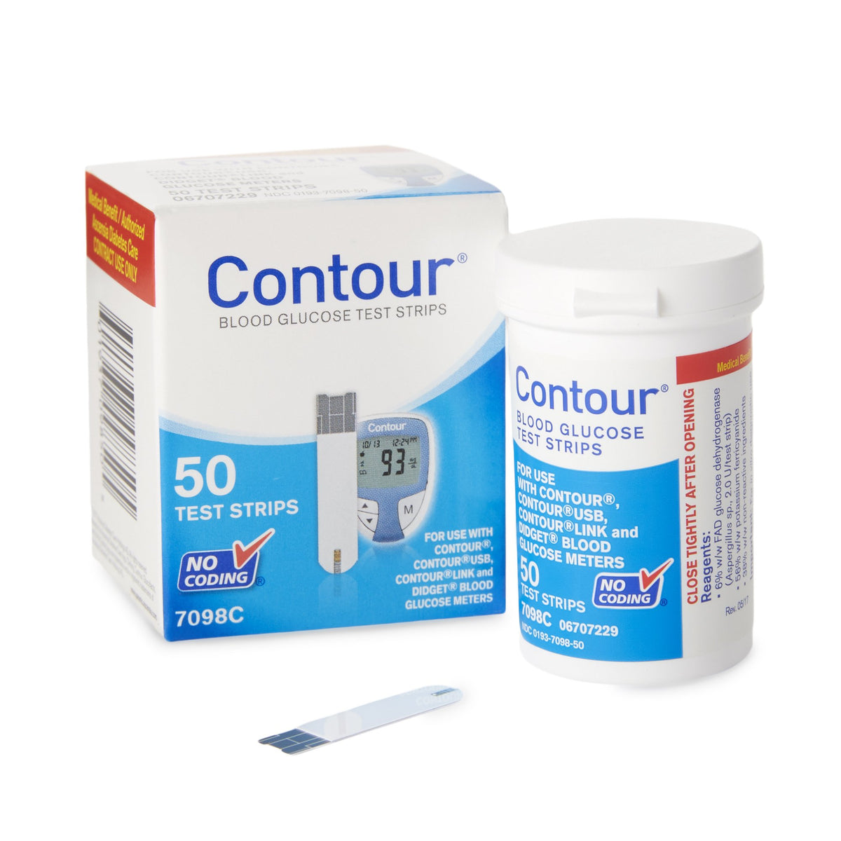Bayer Contour Blood Glucose Test Strips-Blood Glucose Test Strips Contour 50 Strips per Pack