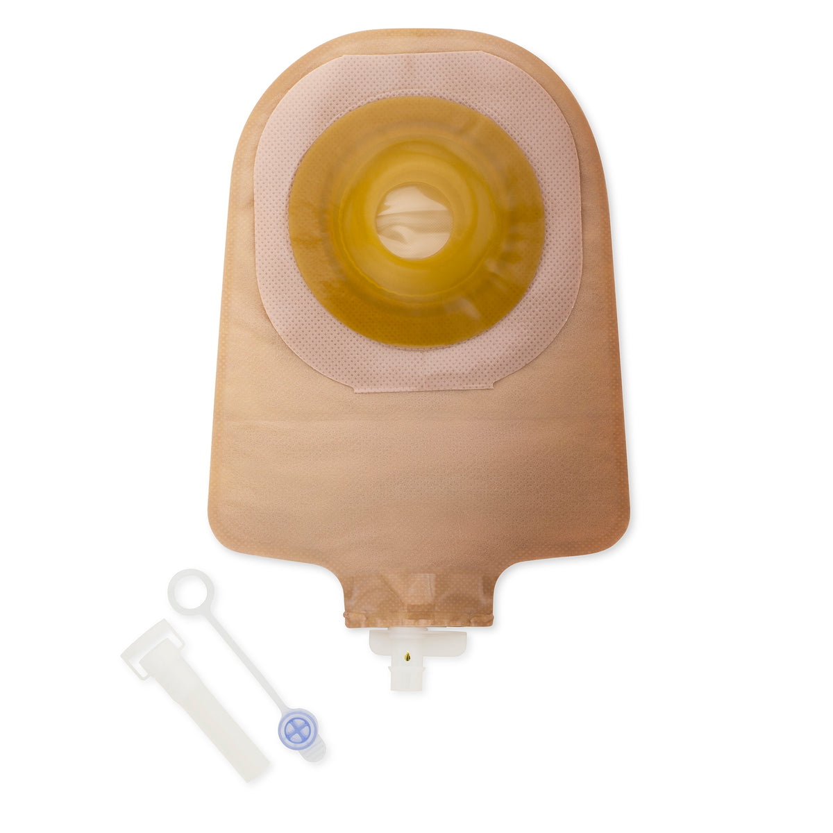 Premier One-Piece Drainable Beige Urostomy Pouch, 9 Inch Length, 1-1/8 Inch Stoma-"Urostomy Pouch Premier One-Piece System 9 Inch Length Convex, Pre-Cut 1-1/8 Inch Stoma Drainable"