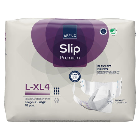 Abena Slip Premium Flexi Fit Incontinence Briefs, L-XL4-Unisex Adult Incontinence Brief Abena Slip Flexi Fit Large / X-Large Disposable Heavy Absorbency