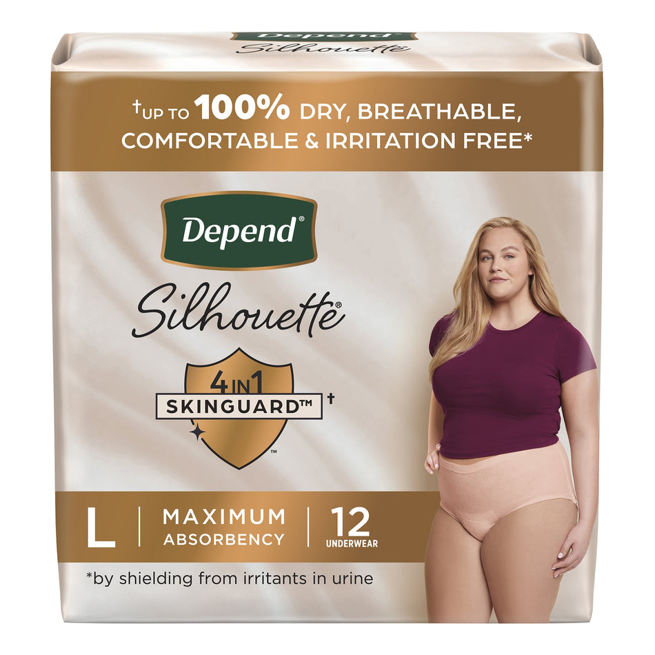 Depend® Silhouette® Maximum Absorbency Underwear, Large - Incontinence>Adult Briefs and Protective Undergarments - Kimberl...