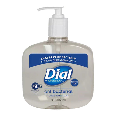 Dial� Professional Antibacterial Liquid Hand Soap, 16 oz.-Antimicrobial Soap Dial� Professional for Sensitive Skin Liquid 16 oz. Pump Bottle Fresh Scent