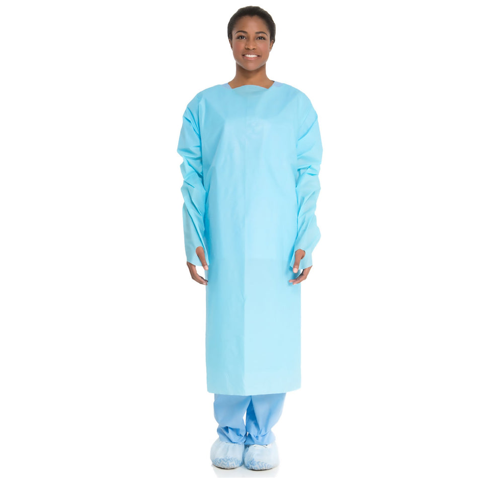 Impervious Procedure Gown-Protective Procedure Gown Halyard One Size Fits Most Blue NonSterile ASTM F1671 Disposable