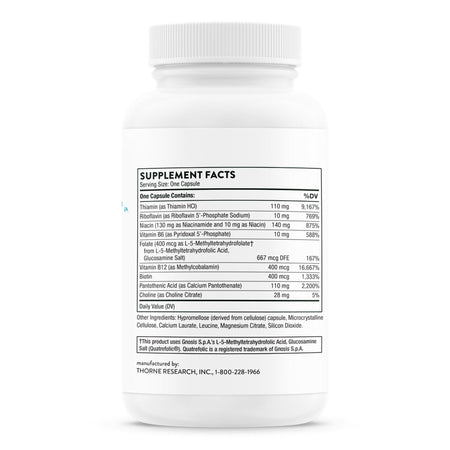 Thorne Basic B Complex Dietary Supplement-Dietary Supplement THORNE Basic B Complex Multiple Vitamins Various Strengths Capsule 60 per Bottle