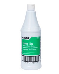 Ecolab Lemon-Eze Surface Cleaner, Lemon Scent, 32 oz.-Lemon-Eze Surface Cleaner Manual Squeeze Cream 32 oz. Bottle Lemon Scent NonSterile