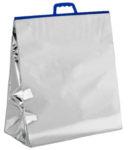 Thermal Bag 7-1/2 X 13 X 19 Inch Plastic Silver Snap Closure