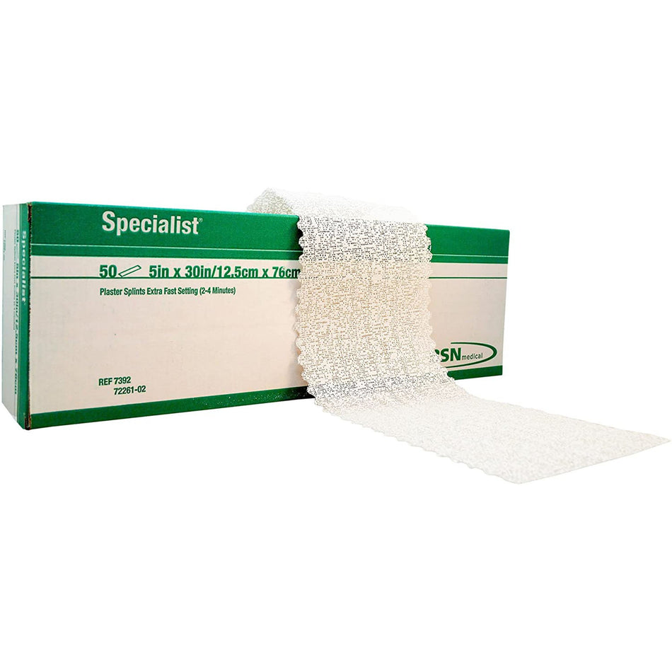 Specialist Plaster Splint, 5 x 30 Inch-Plaster Splint Specialist 5 X 30 Inch Plaster of Paris White