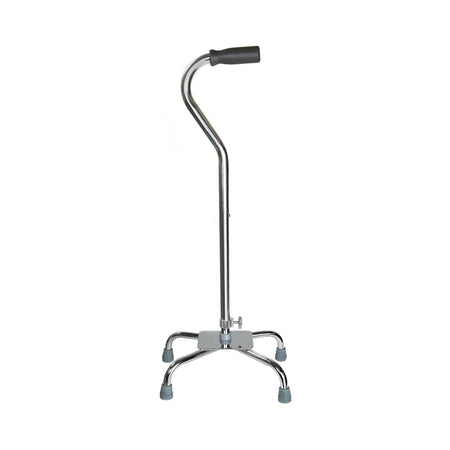 McKesson Steel Chrome Offset Quad Cane, 29 – 37.5 Inch - Ambulatory Equipment>Mobility>Canes - McKesson Brand