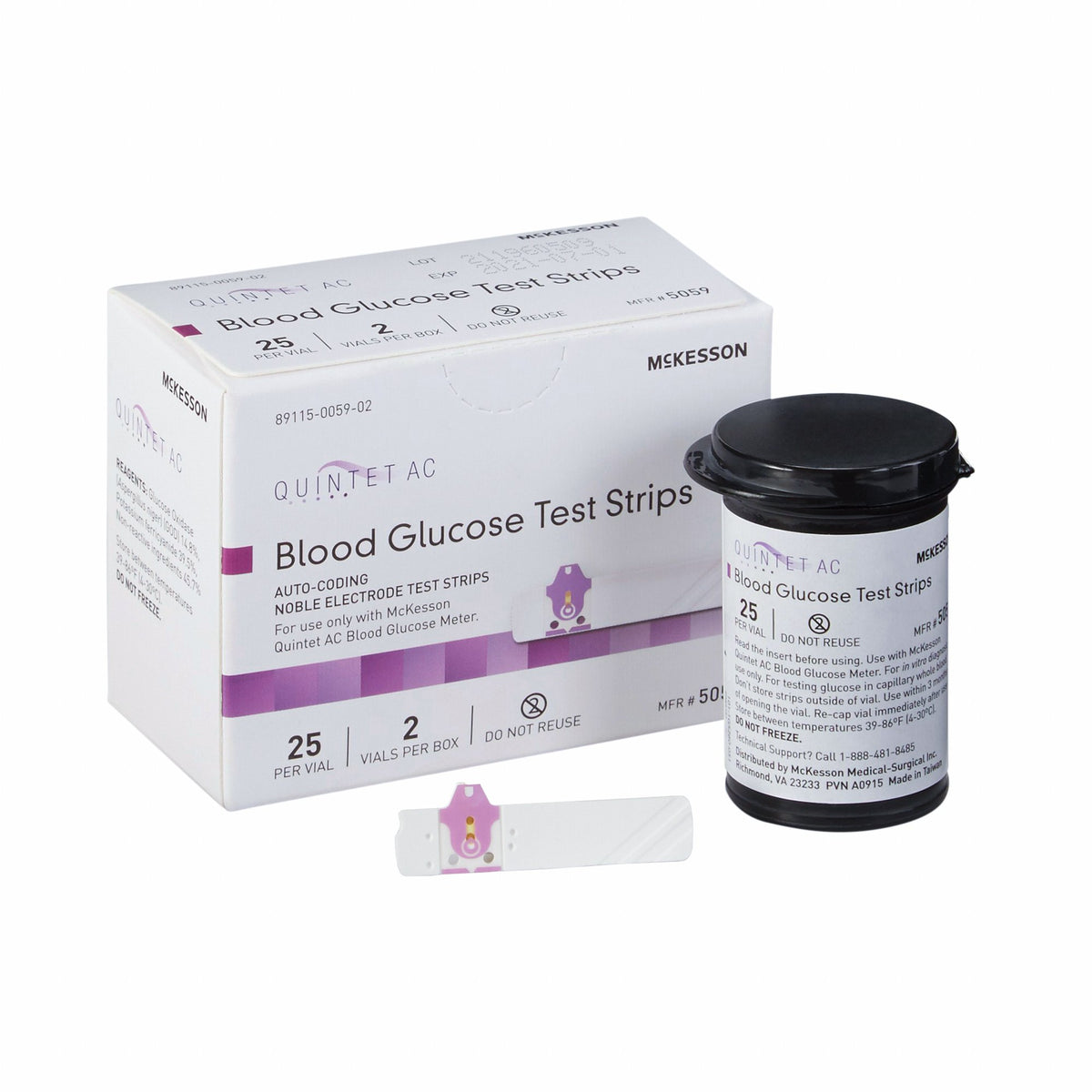 Quintet AC Blood Glucose Test Strips-Blood Glucose Test Strips Quintet AC 50 Strips per Pack