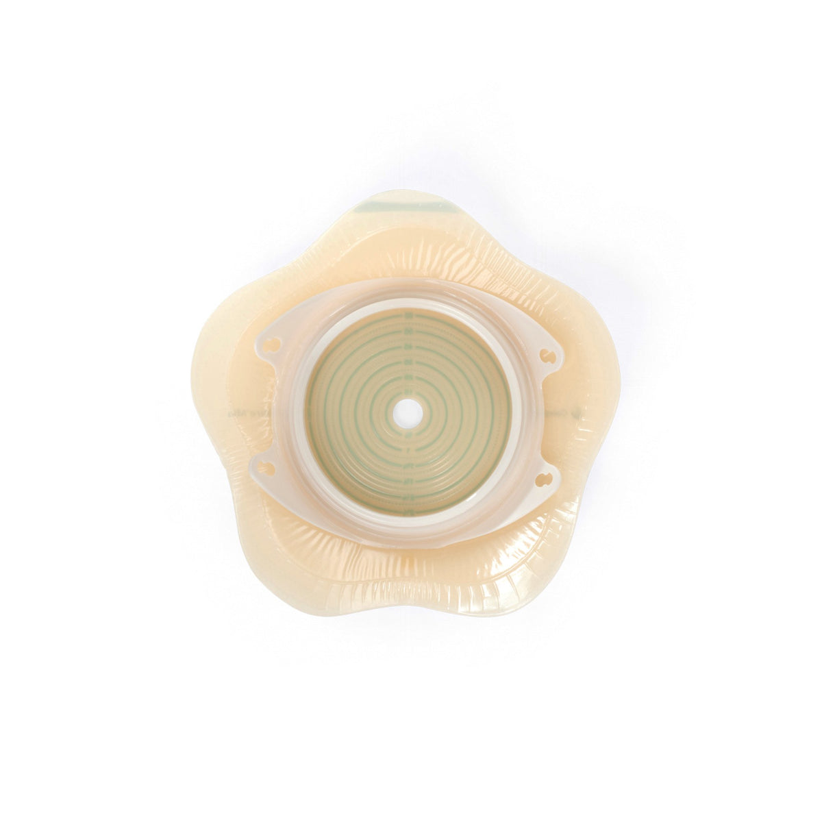 Ostomy Barrier SenSura® Mio Convex Flip Trim to Fit, Extended Wear Elastic Adhesive 70 mm Flange Yellow Code System 3/8 to 2-9/16 Inch Opening