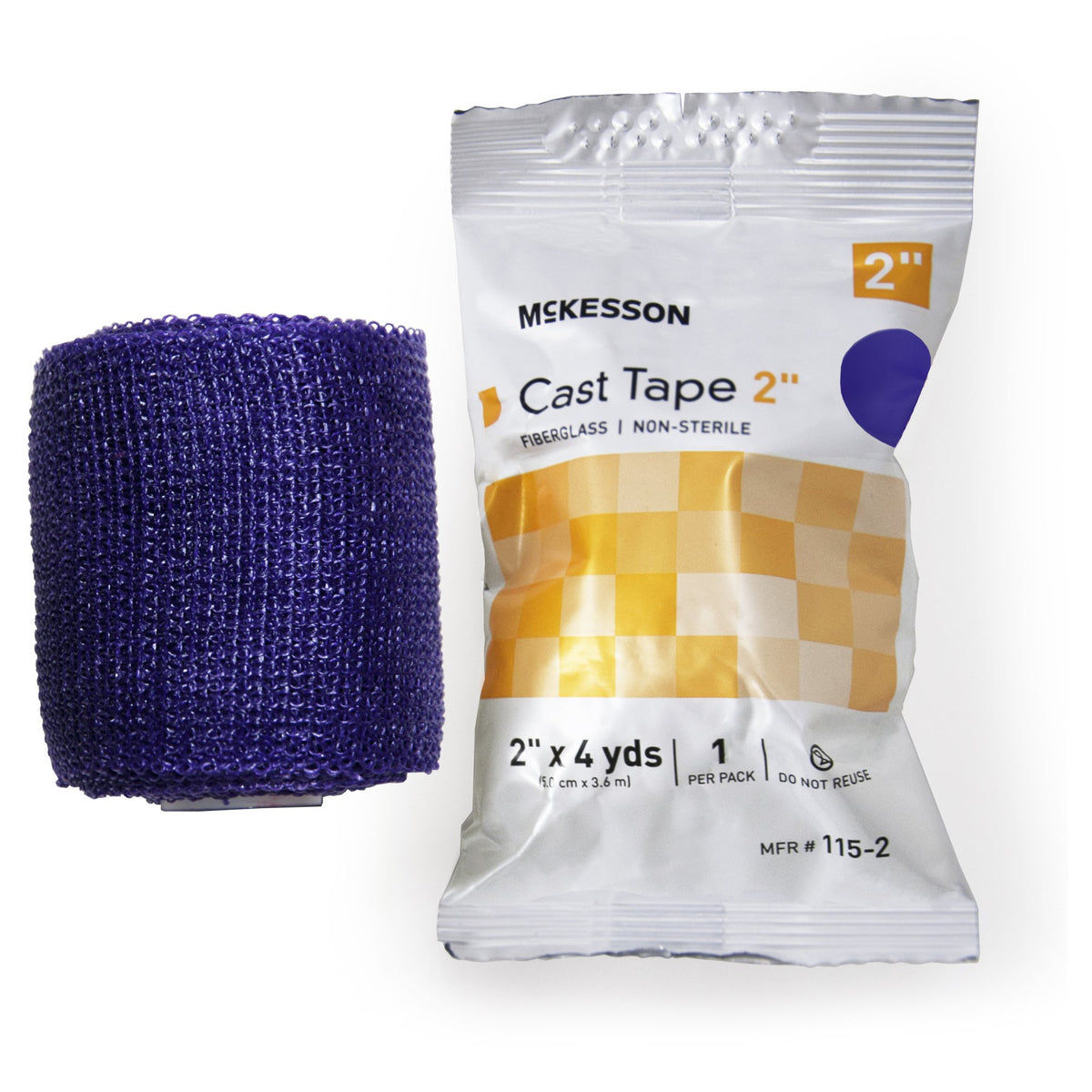 McKesson Purple Cast Tape, 2 Inch x 4 Yard-Cast Tape McKesson 2 Inch X 12 Foot Fiberglass Purple