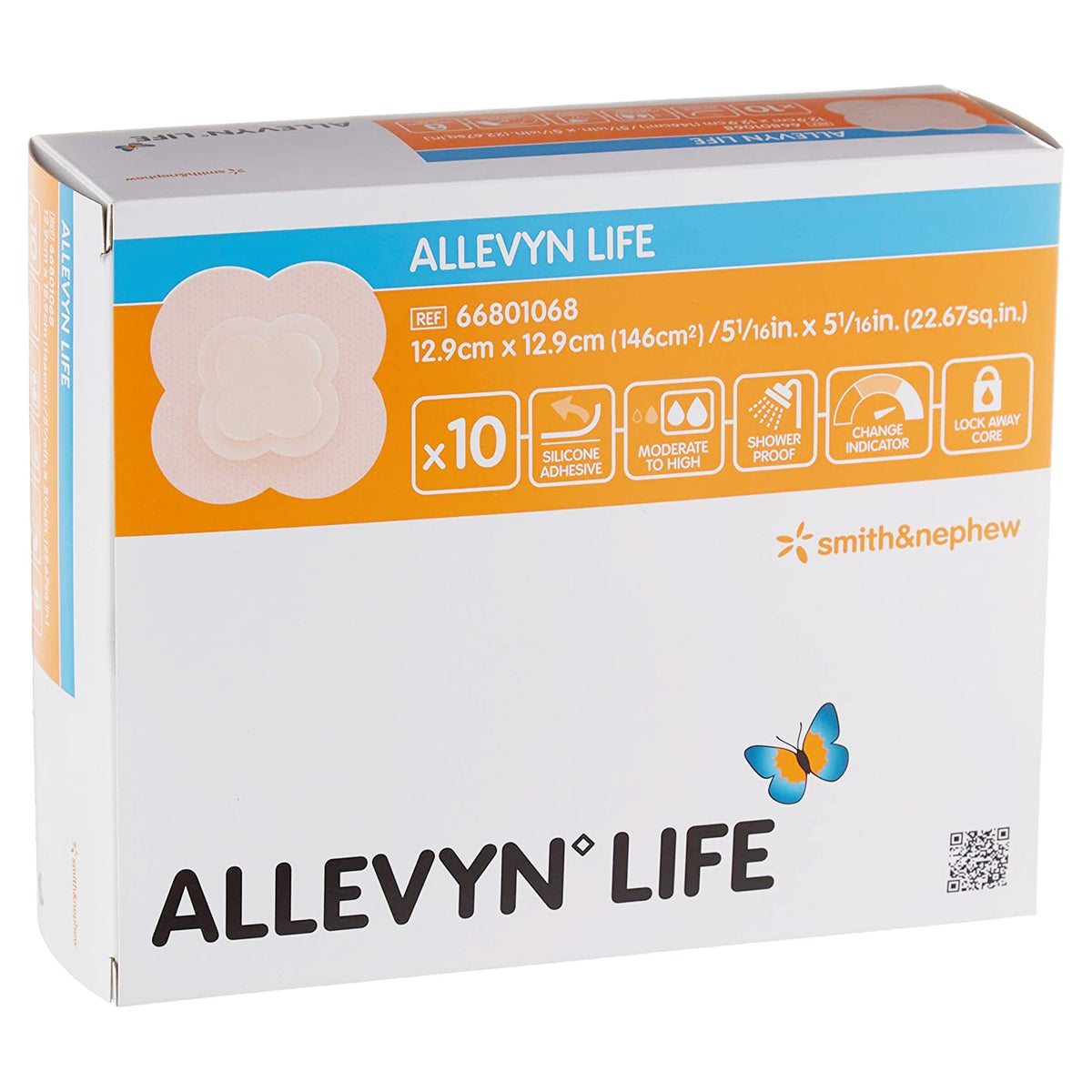Allevyn Life Silicone Adhesive with Border Silicone Foam Dressing, 5¾ x 5¾ Inch - Wound Care>Advanced Wound Care>Foam Dres...