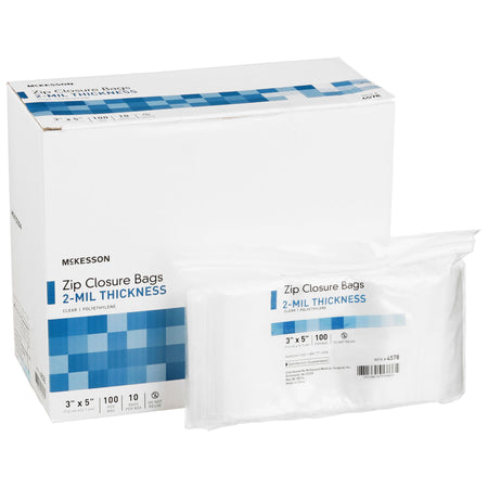 McKesson Zip Closure Bag, 3 x 5 in. - Housekeeping>Bags>Reclosable Bags - McKesson Brand