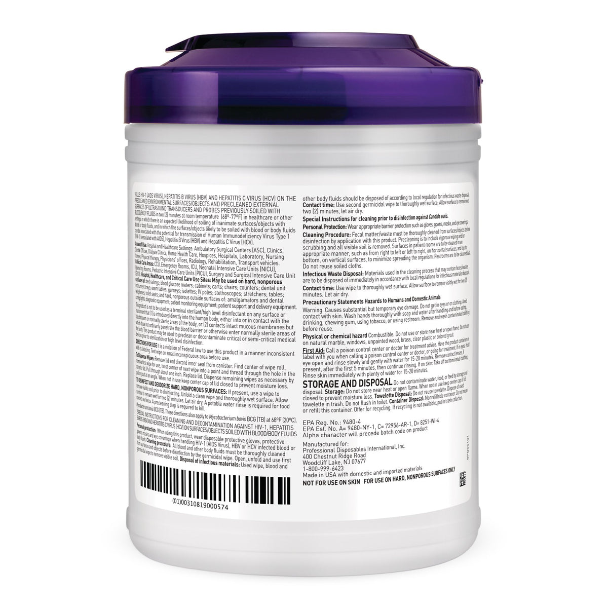 Super Sani-Cloth Large Germicidal Disinfectant Wipes, Canister, 160 ct.-Super Sani-Cloth Surface Disinfectant Cleaner Premoistened Germicidal Manual Pull Wipe 160 Count Canister Alcohol Scent NonSterile
