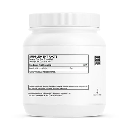 Thorne Creatine Dietary Supplement-Oral Supplement THORNE Creatine Unflavored Powder 16 oz. Canister