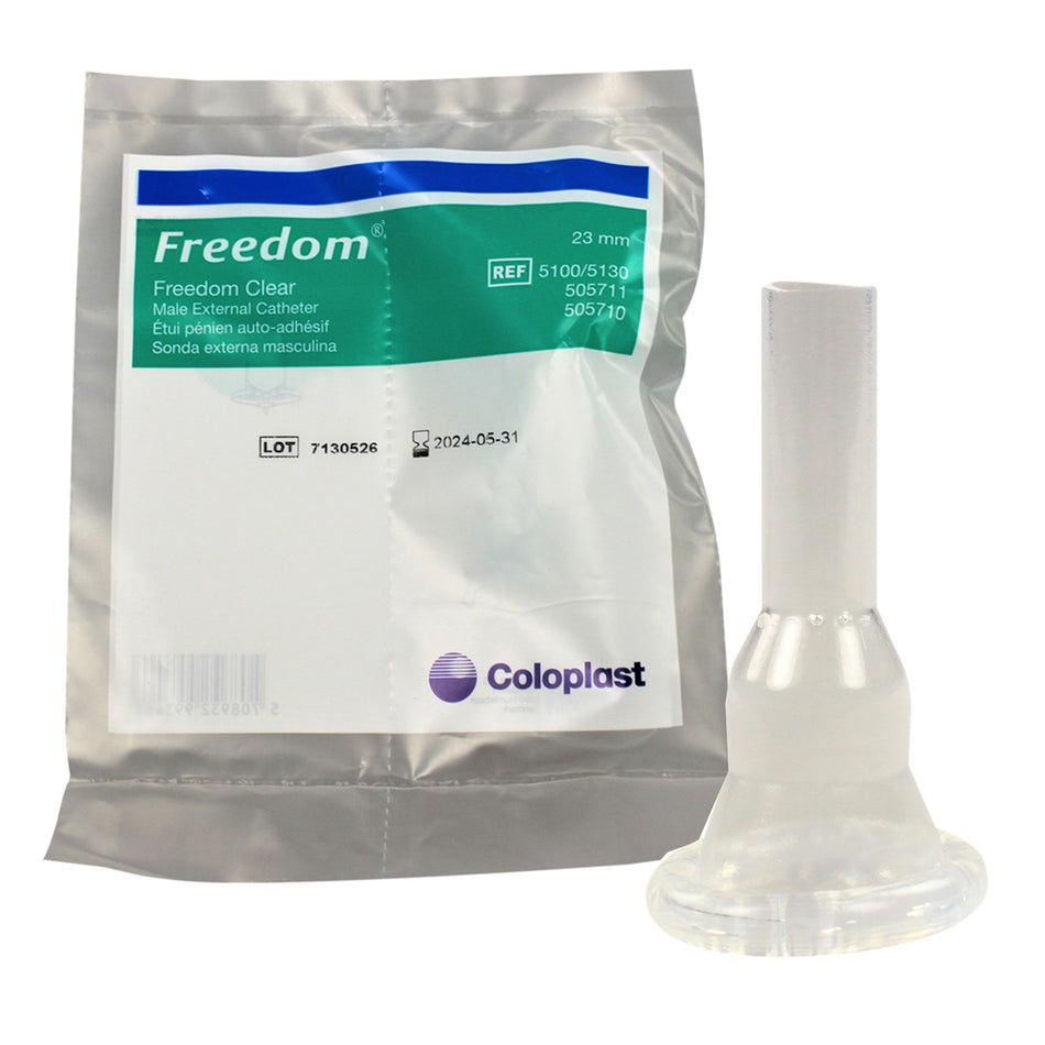 Coloplast Freedom Clear Male External Catheter, Small, Seal-Male External Catheter Freedom Cath Self-Adhesive Seal Silicone Small