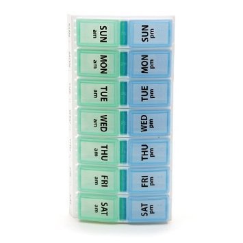 Apothecary Products 7 Day Two-Dose Pill Organizer-Pill Organizer 7 Day 2 Dose