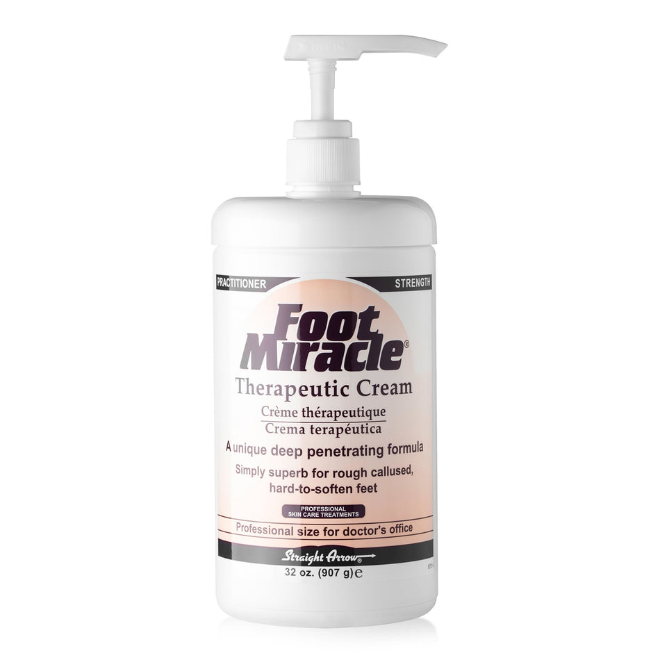 Foot Miracle Therapeutic Cream, 32 oz. Bottle-Hand and Body Moisturizer Foot Miracle 32 oz. Pump Bottle Scented Cream