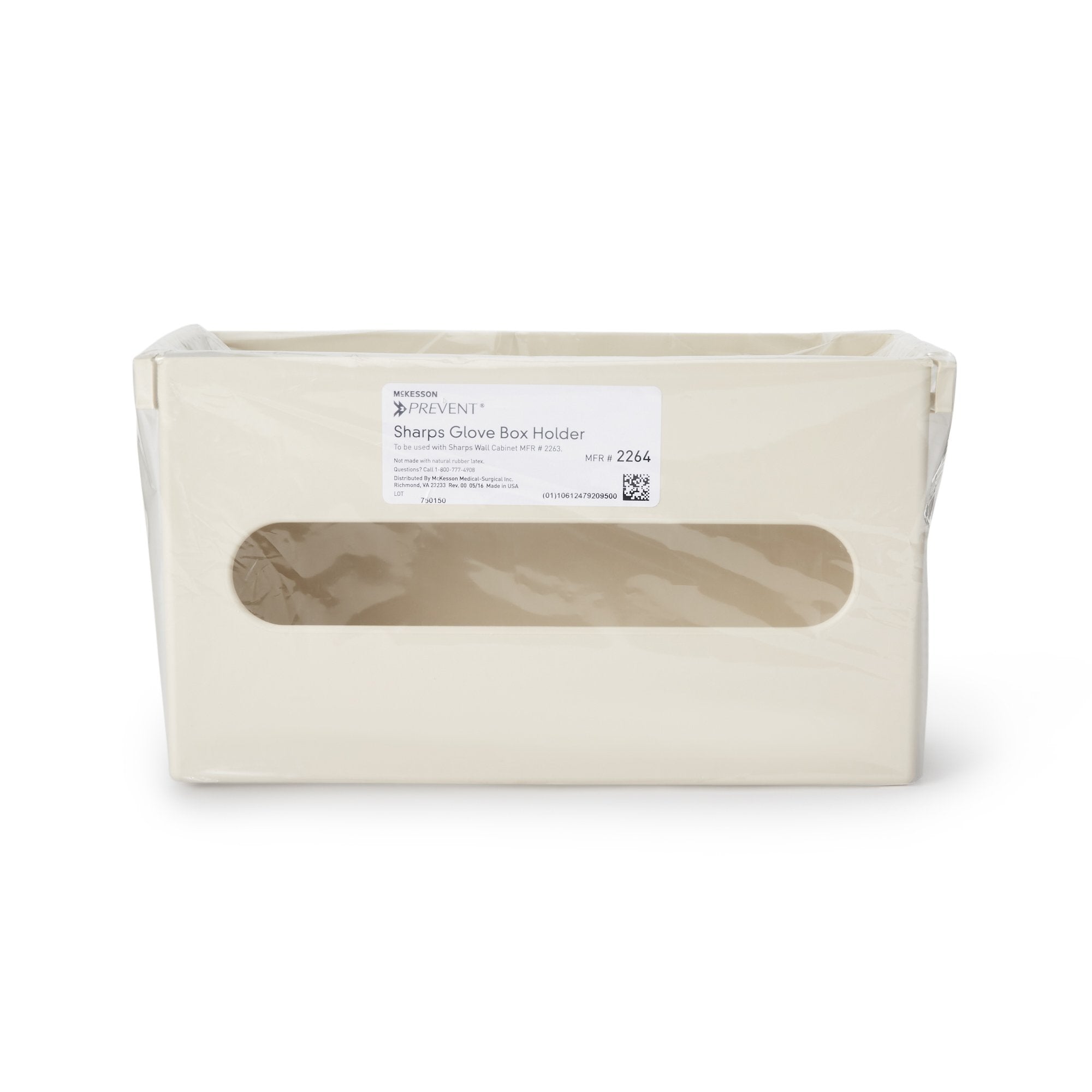 McKesson Prevent Glove Box Holder-Glove Box Holder McKesson Prevent Vertical Mounted 1-Box Capacity Putty 3-7/8 X 6-1/2 X 11 Inch Plastic