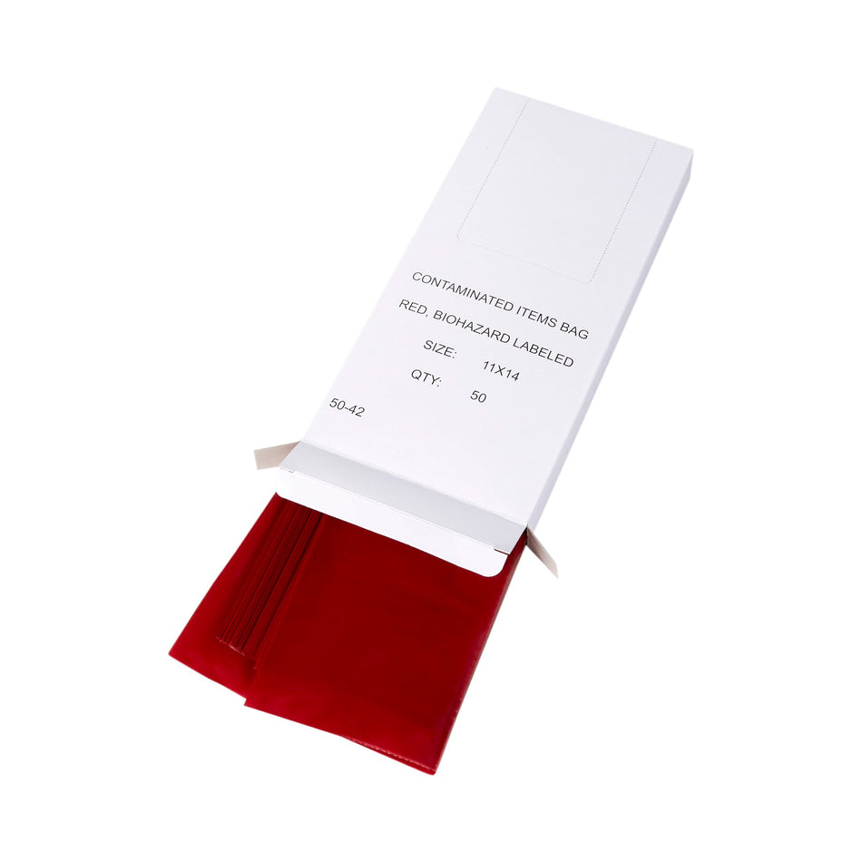 ULTRA-TUFF Infectious Waste Bag, 1-6 gal-Infectious Waste Bag McKesson 1 to 6 gal. Red Bag 11 X 14 Inch