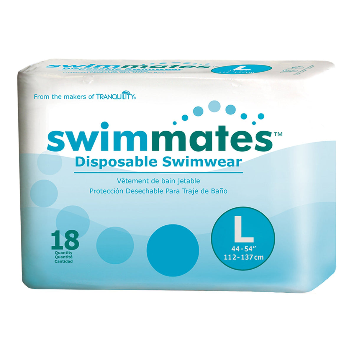 Swimmates Bowel Containment Swim Brief, Large-Unisex Adult Bowel Containment Swim Brief Swimmates Pull On with Tear Away Seams Large Disposable Moderate Absorbency