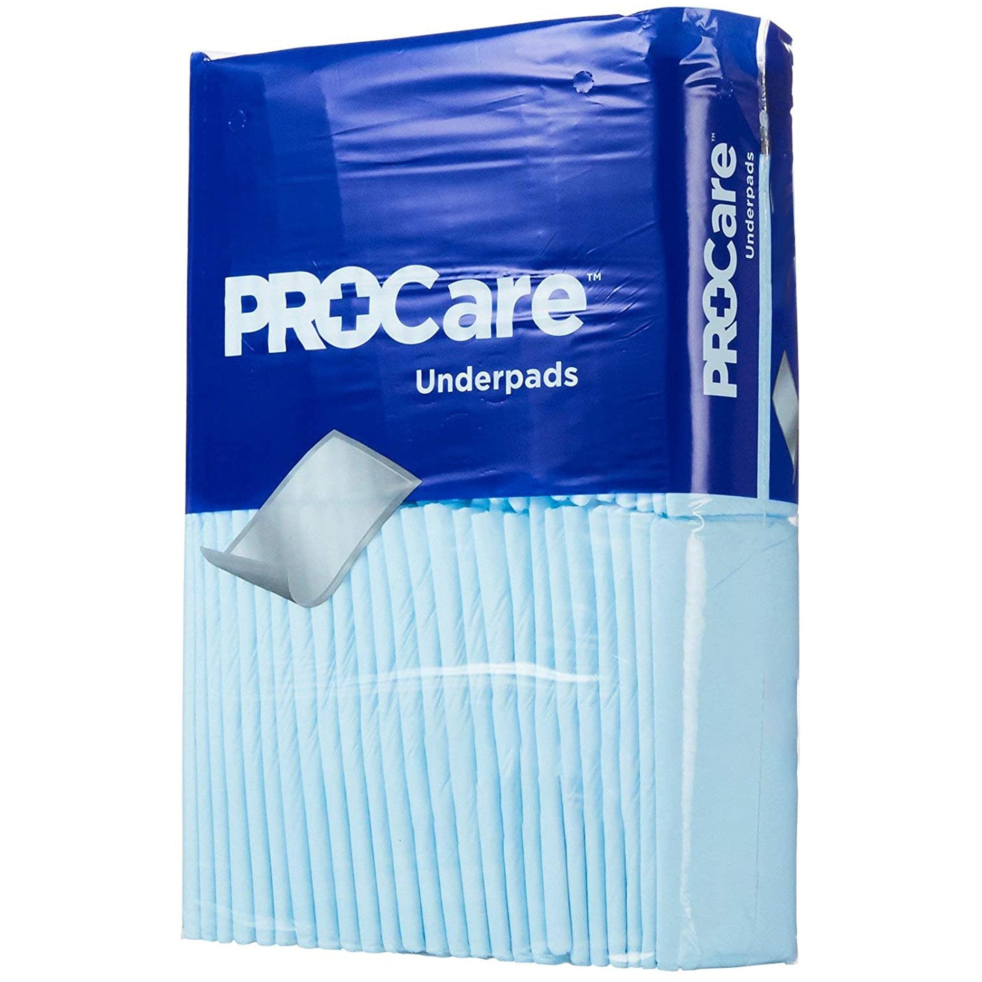 First Quality ProCare Incontinence Underpads, Moisture-Proof, Light Absorbency, Comfortable, Blue, 21" x 36"-Disposable Underpad ProCare 21 X 36 Inch Fluff Light Absorbency