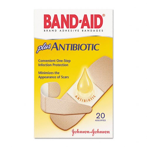 Band-Aid� Infection Defense with Neosporin� Bandages Assorted Sizes-Adhesive Strip Band-Aid� with Neosporin� 3/4 X 3 Inch / 1 X 3 Inch Plastic s/b Plastic / Neosporin Rectangle Tan Sterile