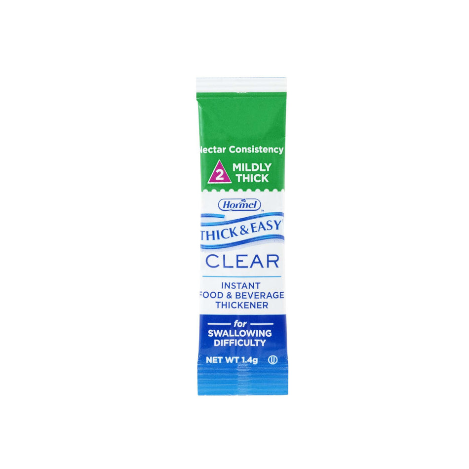 Thick & Easy Clear Nectar Consistency Food and Beverage Thickener, 1.4-gram Packet-Food and Beverage Thickener Thick & Easy Clear 1.4 Gram Individual Packet Unflavored Powder IDDSI Level 2 Mildly Thick