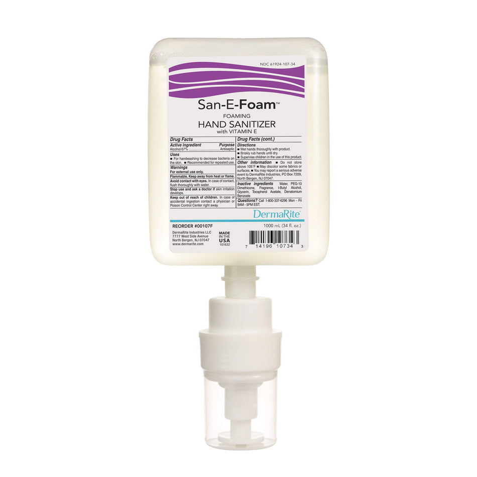 Sani-Foam� Hand Sanitizer-"Hand Sanitizer San-E-Foam� 1,000 mL Ethyl Alcohol Foaming Dispenser Refill Bottle"