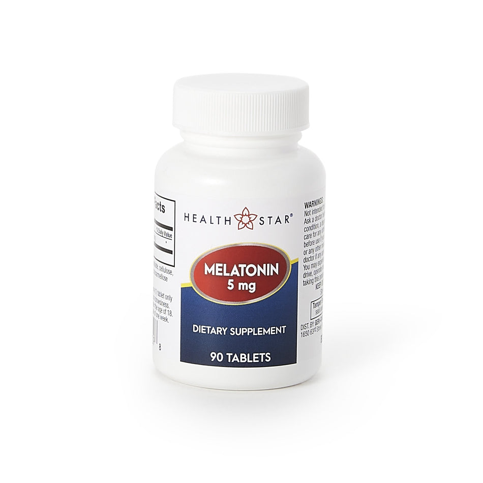 Health*Star Melatonin Natural Sleep Aid-Natural Sleep Aid Geri-Care HealthStar 90 per Bottle Tablet 5 mg