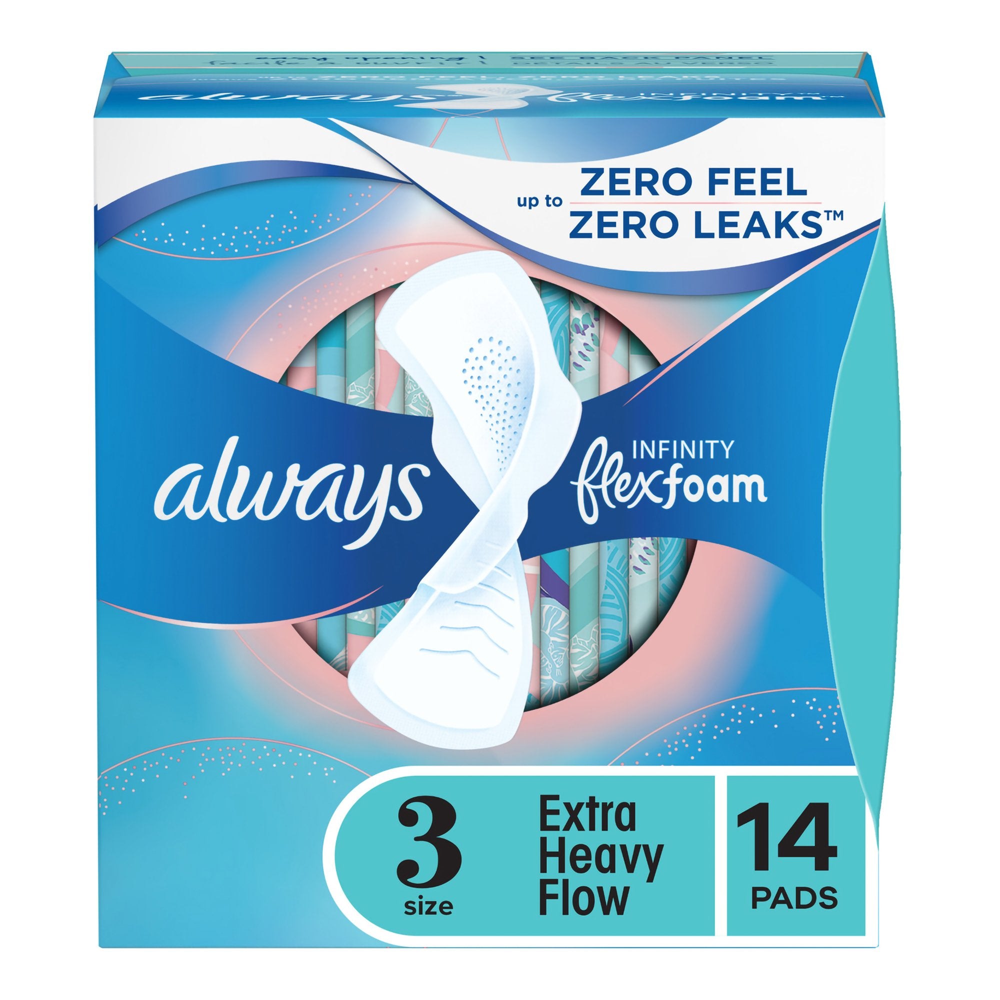 Always® Infinity Extra Heavy Flow Pads with Wings, Size 3 - Personal Hygiene>Feminine Protection>Feminine Pads - Procter &...