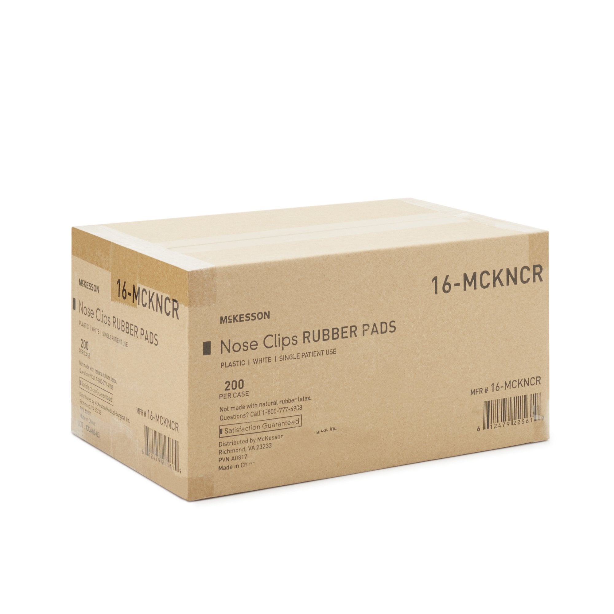 McKesson Nose Clips-"Nose Clip McKesson Rubber, Disposable, White Plastic For Spirometry"