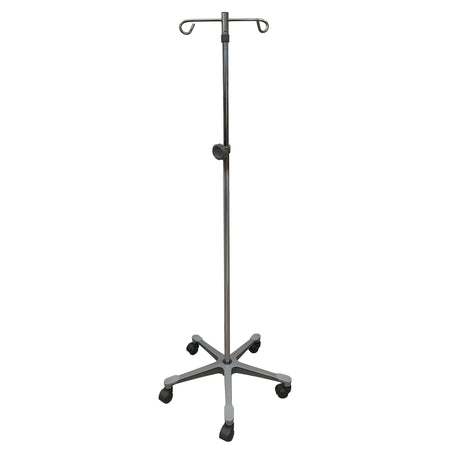 IV Stand Floor Stand 2 Hooks 5 Legs with Casters - IV Therapy>IV Poles - McKesson Brand