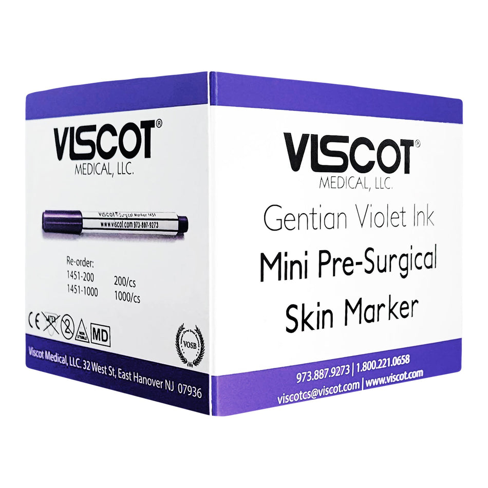 Mini Skin Marker-Skin Marker Viscot Gentian Violet Ink NonSterile Mini Regular Tip