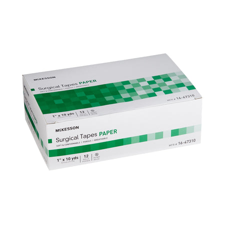 McKesson Paper Medical Tape, 1 Inch x 10 Yard, White-Medical Tape McKesson White 1 Inch X 10 Yard Paper NonSterile