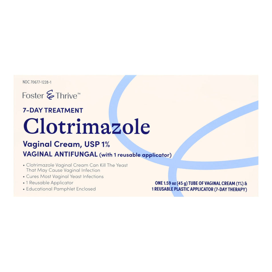 Foster & Thrive� 7-Day Treatment Clotrimazole Vaginal Cream, USP 1%-Vaginal Antifungal Foster & Thrive� 1% Strength Cream 1.5 oz. Tube