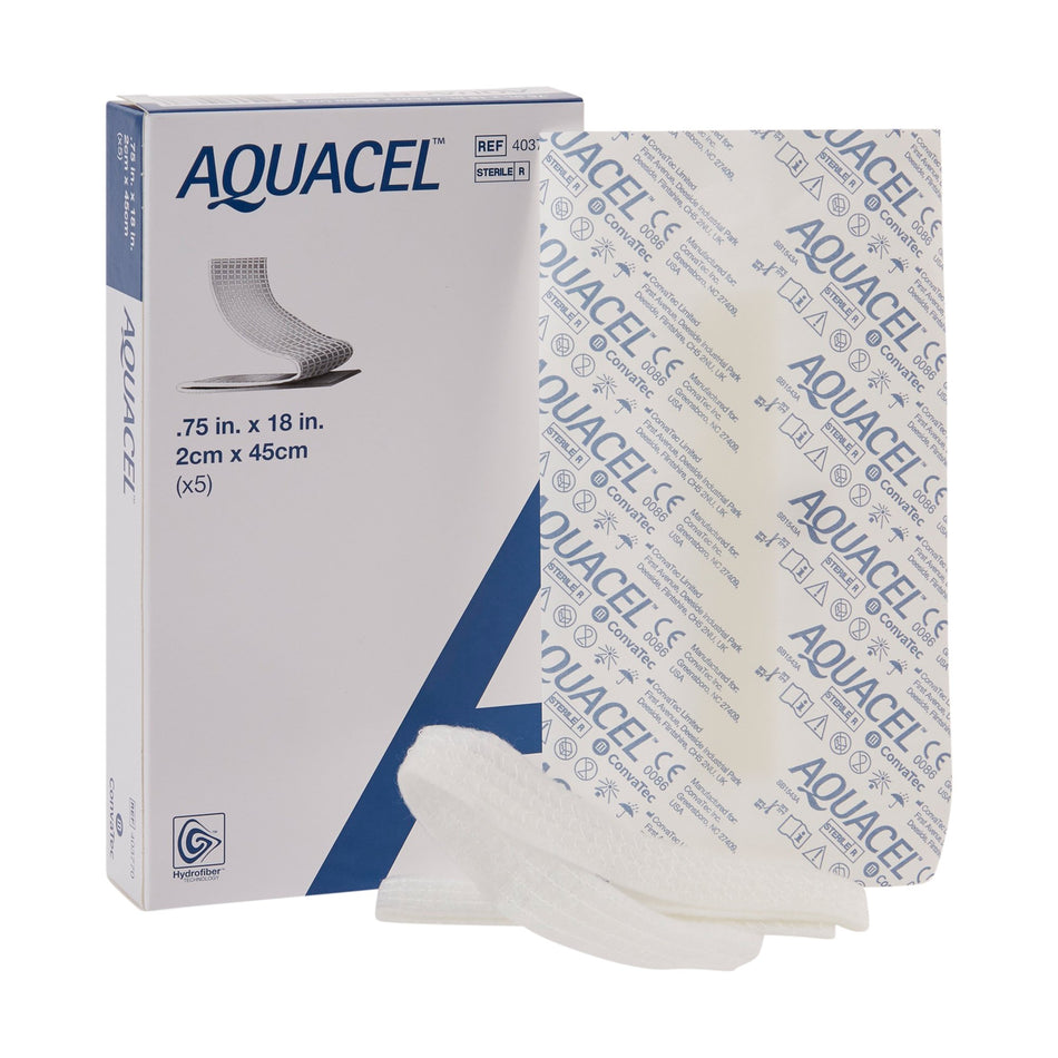 Aquacel� Ribbon Hydrofiber Gelling Fiber Wound Dressing, � x 18 Inch-Gelling Fiber Wound Dressing Aquacel� Ribbon 3/4 X 18 Inch Ribbon Sterile