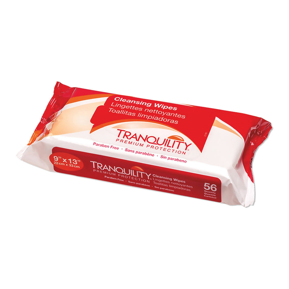 Tranquility Personal Wipe, Soft Pack, Aloe/Vitamin E/Chamomile, Scented-Personal Cleansing Wipe Tranquility Soft Pack Scented 56 Count