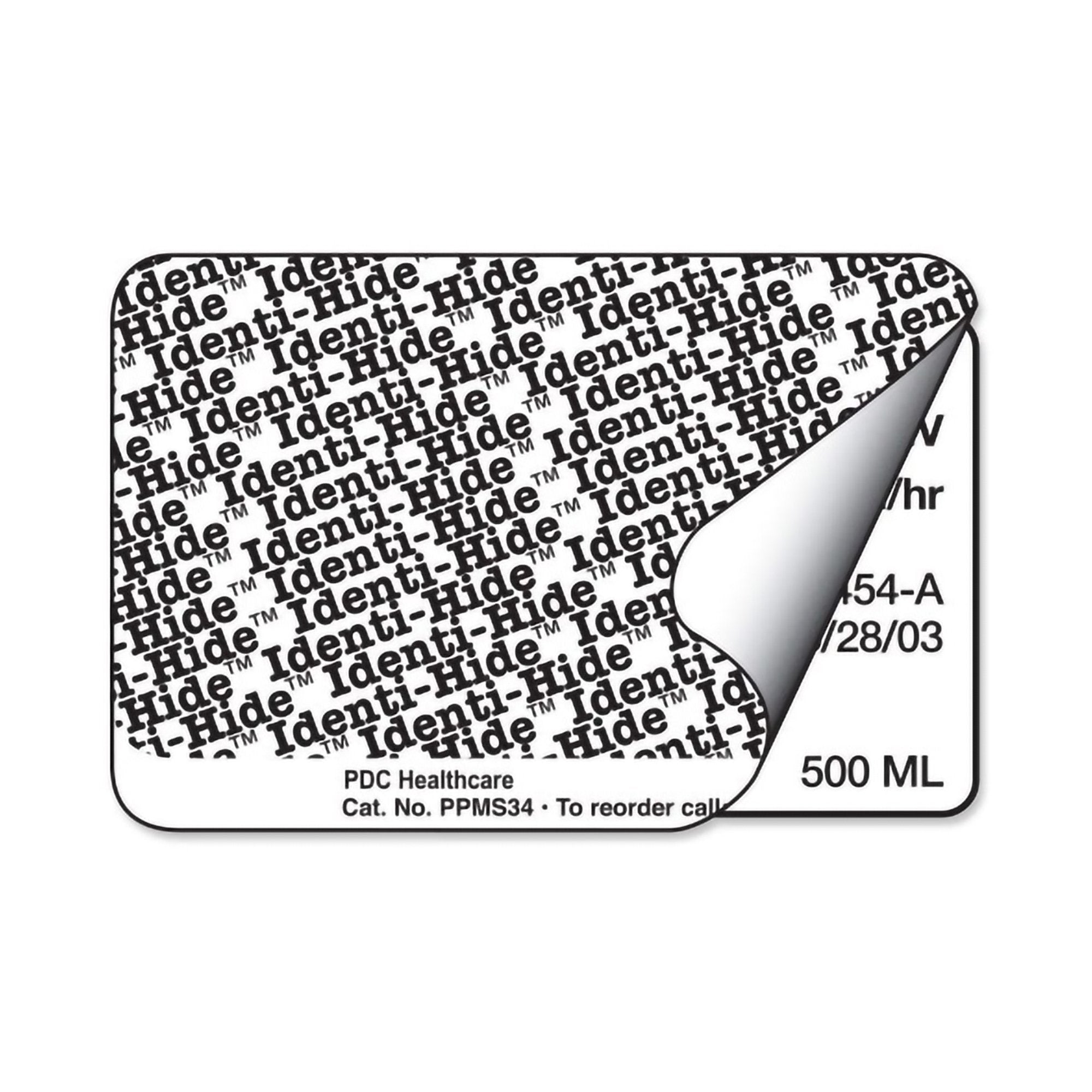 PDC® Identi-Hide™ Protection Label, 2 x 3 Inch - Indicators and Signage>Labels>Preprinted Labels - PDC Healthcare