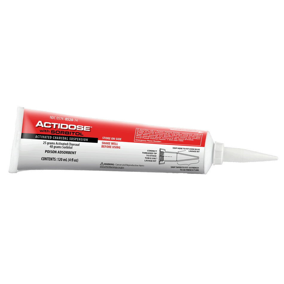 Actidose® with Sorbitol Activated Charcoal Suspension, 4-ounce Tube - Pharmaceuticals>Over the Counter>Gastrointestinal>An...