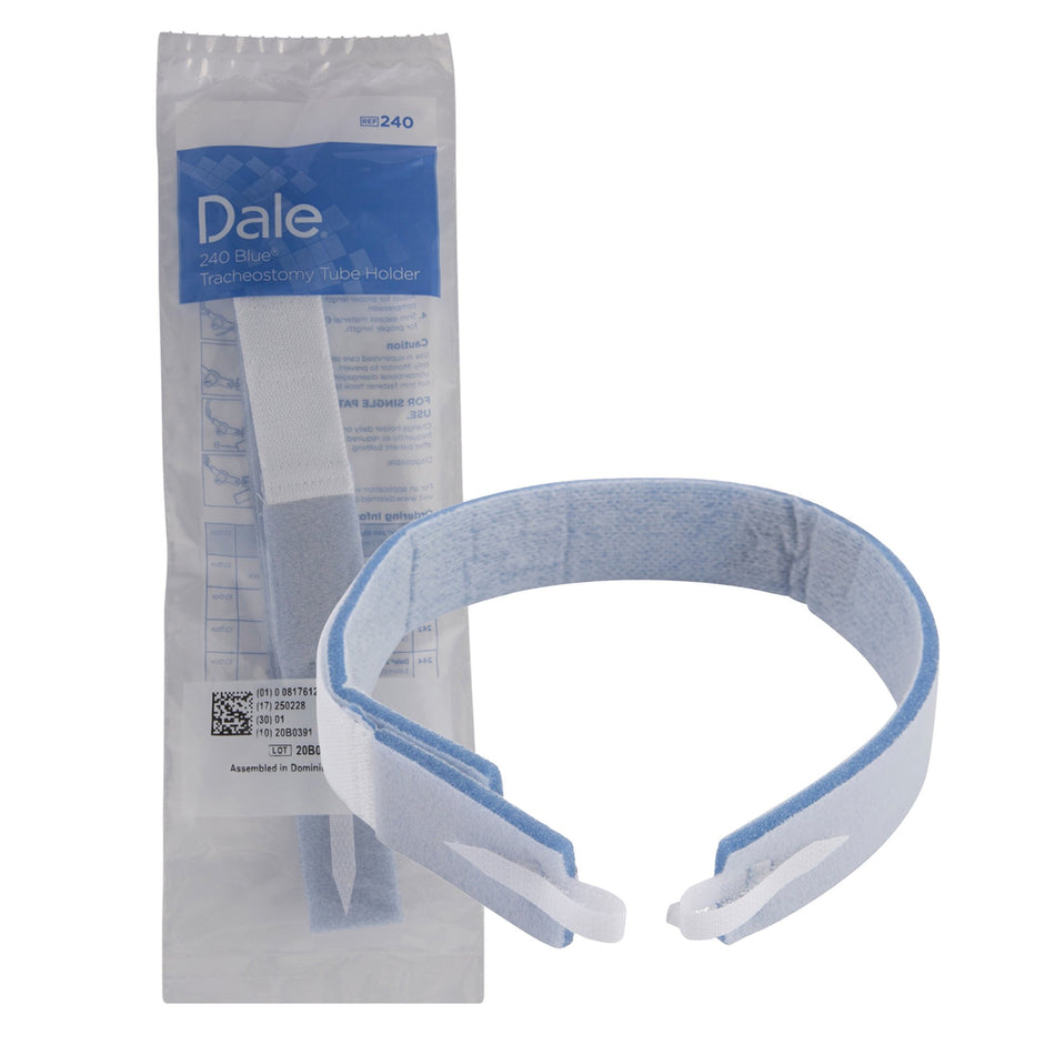 Dale Tracheostomy Tube Holder-Tracheostomy Tube Holder Blue 19-1/2 X 1 Inch Bariatric Adult