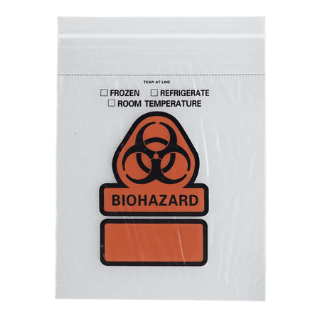 Specimen Transport Bag with Document Pouch, Zip Closure, 6 x 9 Inch - Clinical Laboratory>Specimen Collection>Specimen Col...
