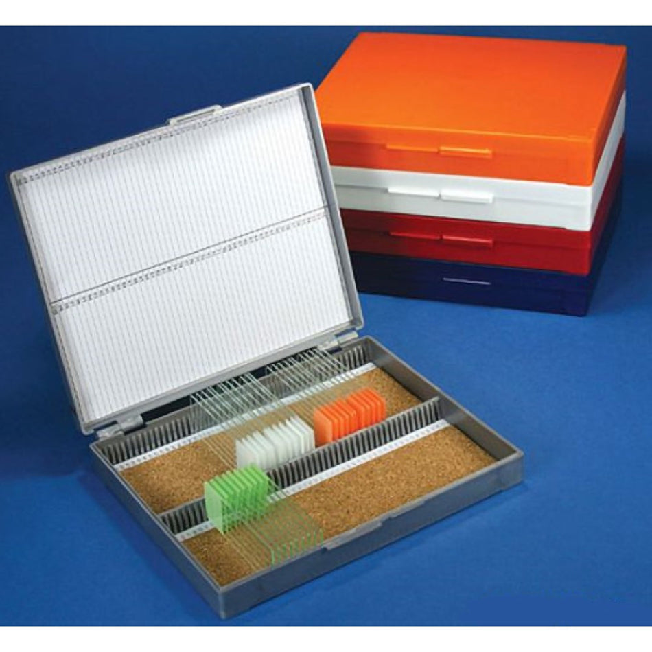 McKesson Slide Storage Box-Slide Storage Box McKesson Red ABS Plastic / Cork 100 Slide Capacity