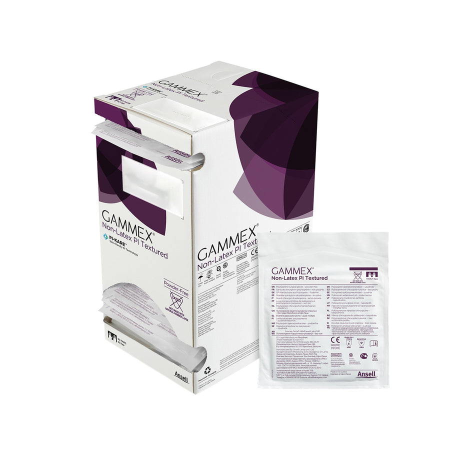 Gammex� Non-Latex PI Textured Polyisoprene Surgical Glove, Size 6.5, White-Surgical Glove GAMMEX� Non-Latex PI Textured Size 6.5 Sterile Polyisoprene Standard Cuff Length Fully Textured White Chemo Tested