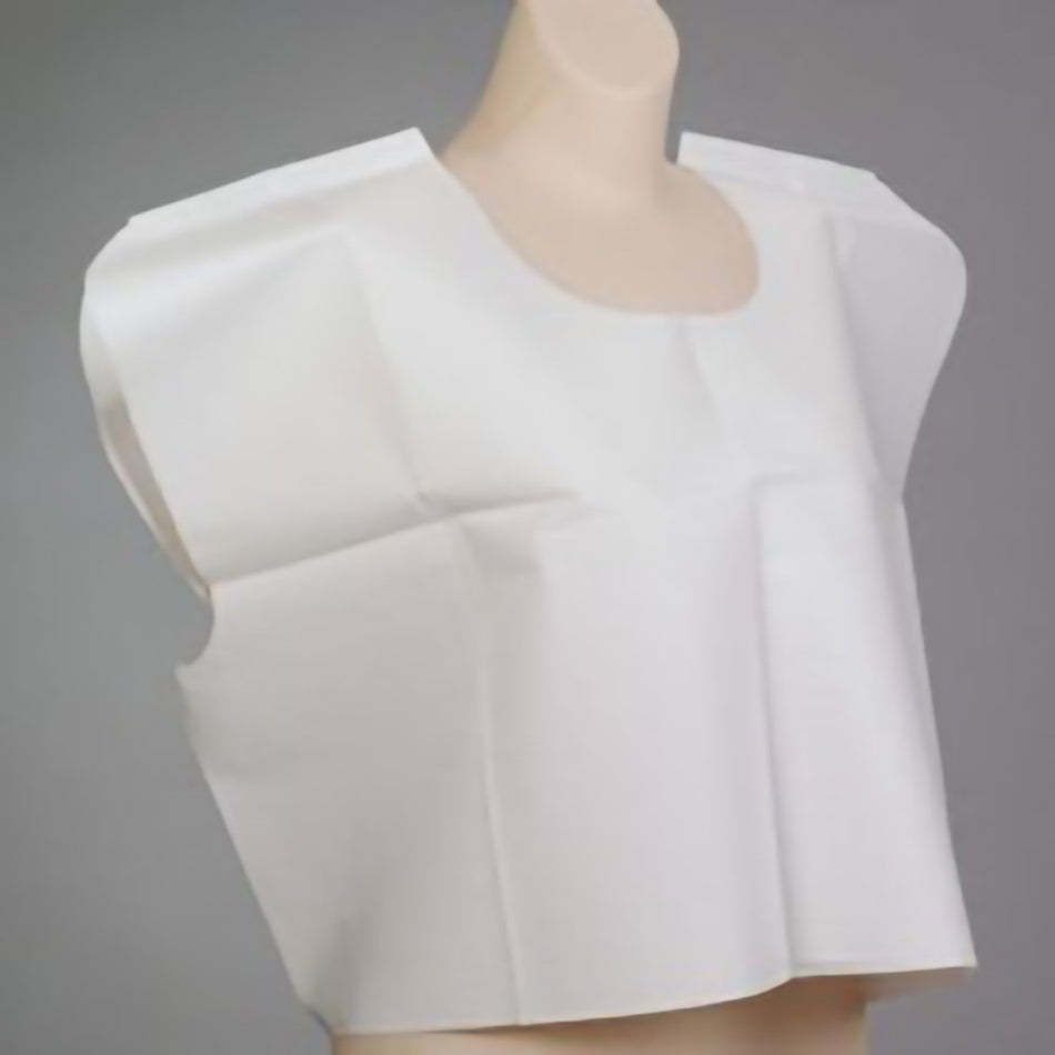 Tidi Products Exam Cape-Exam Cape Tidi White One Size Fits Most Front / Back Opening Without Closure Unisex