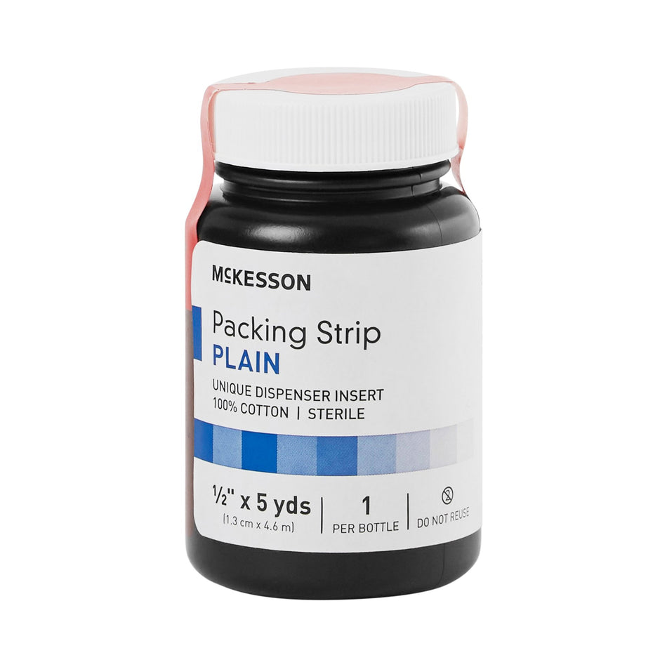 McKesson Packing Strip, � Inch x 5 Yard-Wound Packing Strip McKesson Non-impregnated 1/2 Inch X 5 Yard Sterile Plain