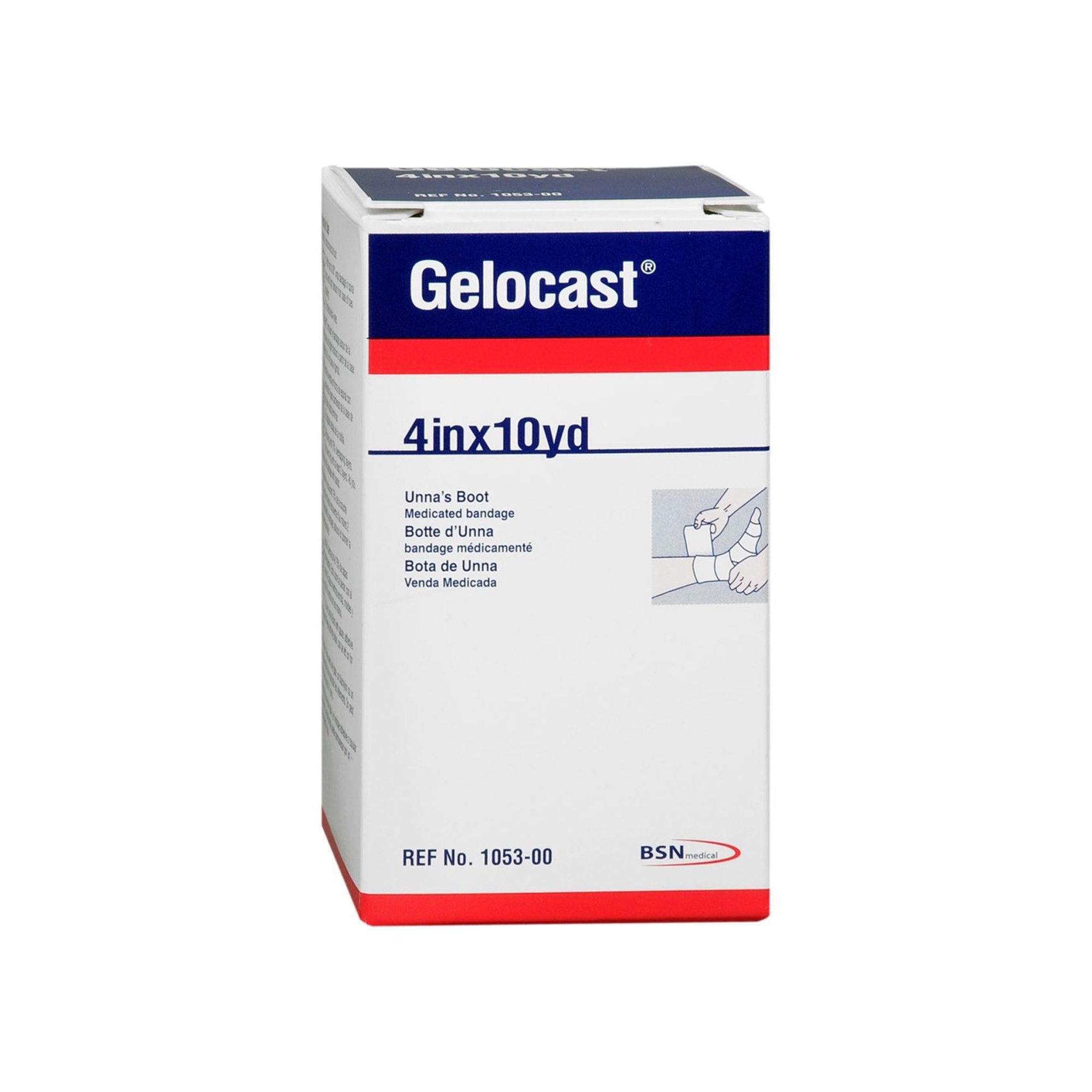 Gelocast Unna Boot with Calamine, 4 Inch x 10 Yard-Unna Boot Gelocast Zinc Oxide / Calamine 4 Inch X 10 Yard