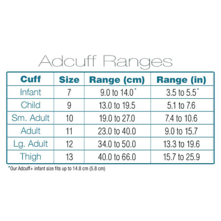 Adcuff Cuff, 1-Tube Bladder-Reusable Blood Pressure Cuff Adcuff 23 to 40 cm Arm Nylon Cuff Adult Cuff