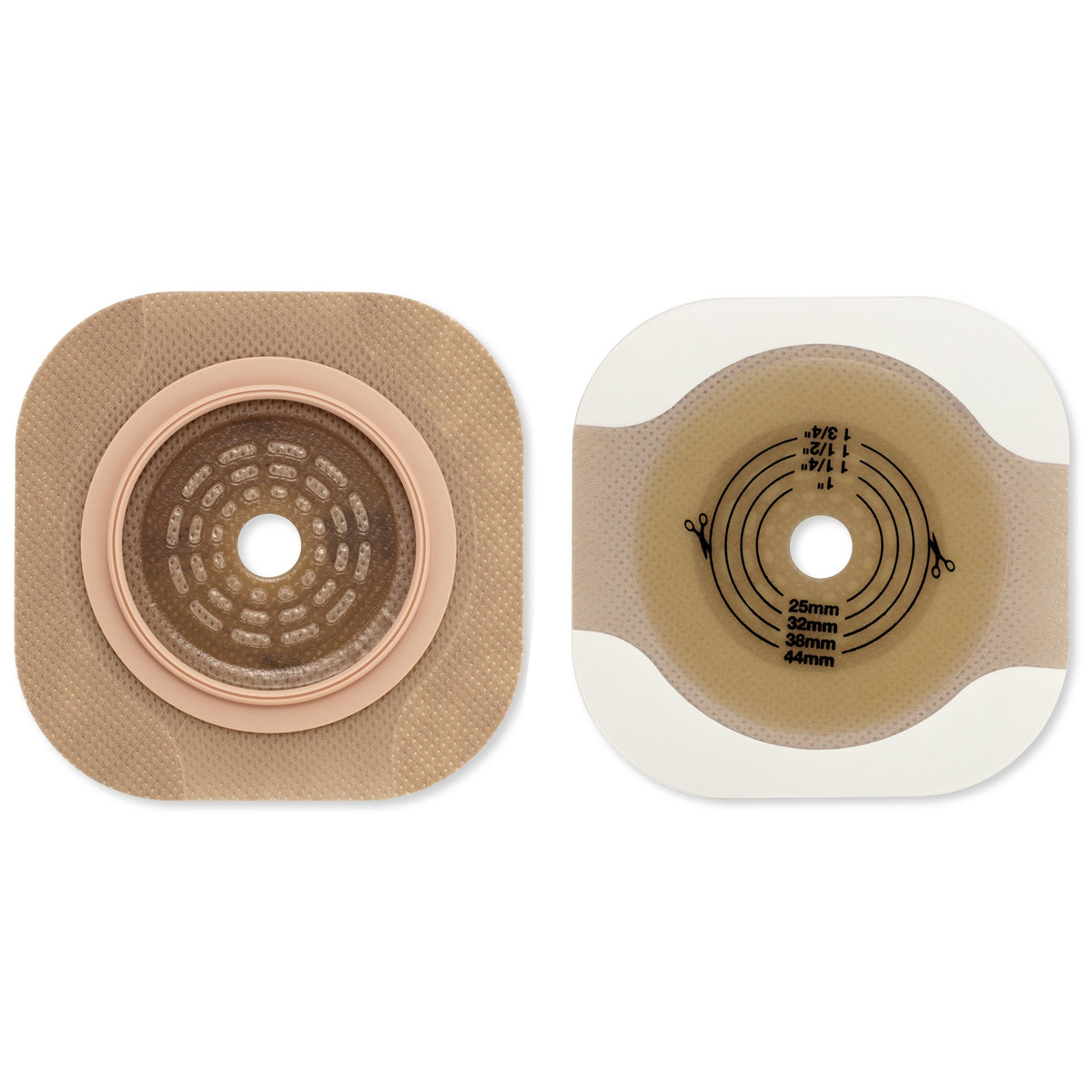 New Image Flat CeraPlus Ostomy Barrier, 1-1/2 Inch Opening-"Ostomy Barrier New Image Flat CeraPlus Precut, Extended Wear Adhesive Tape Borders 2-1/4 Inch Flange Red Code 1-1/2 Inch Opening"
