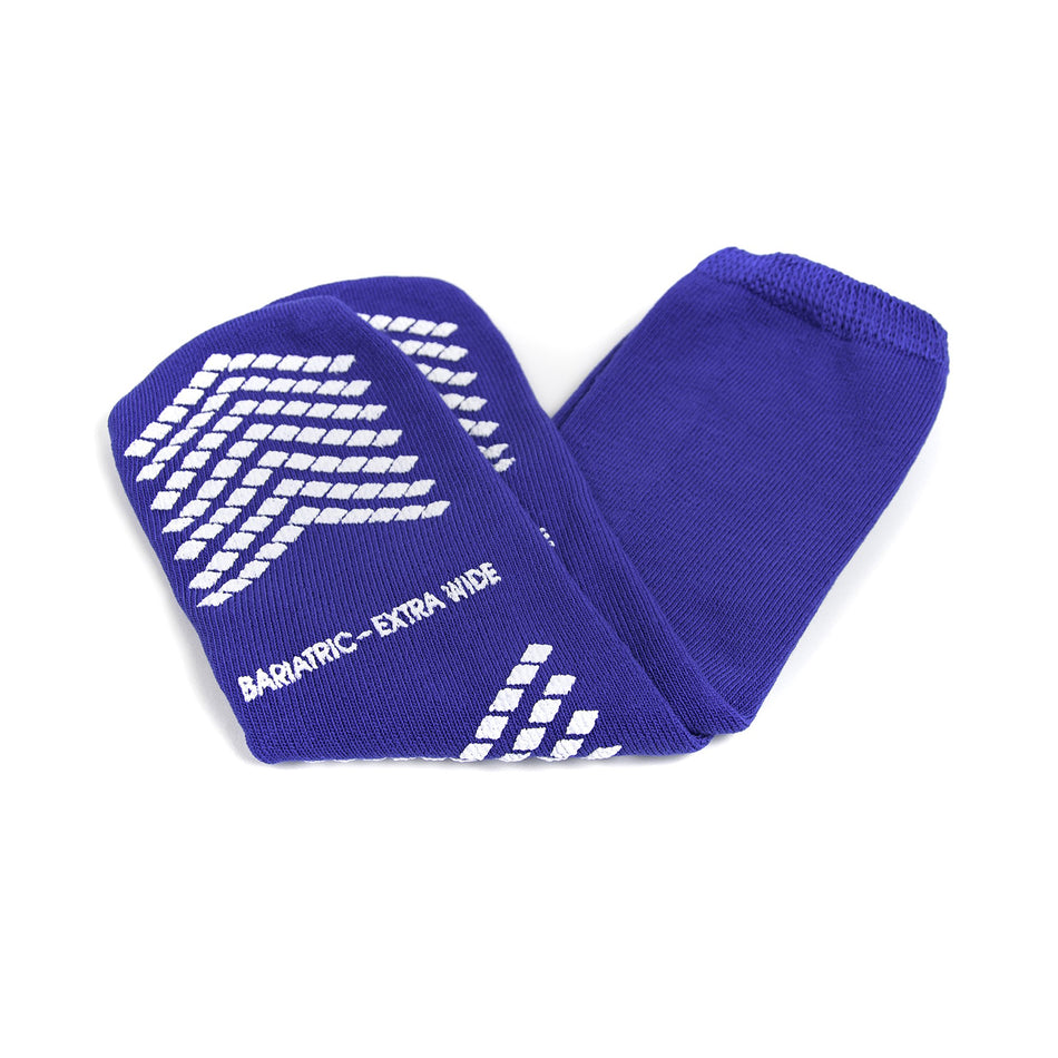 McKesson Single Tread Slipper Socks, Bariatric / X-Wide-Slipper Socks McKesson Unisex Adult Bariatric / X-Wide Single Tread Single Patient Use Royal Blue