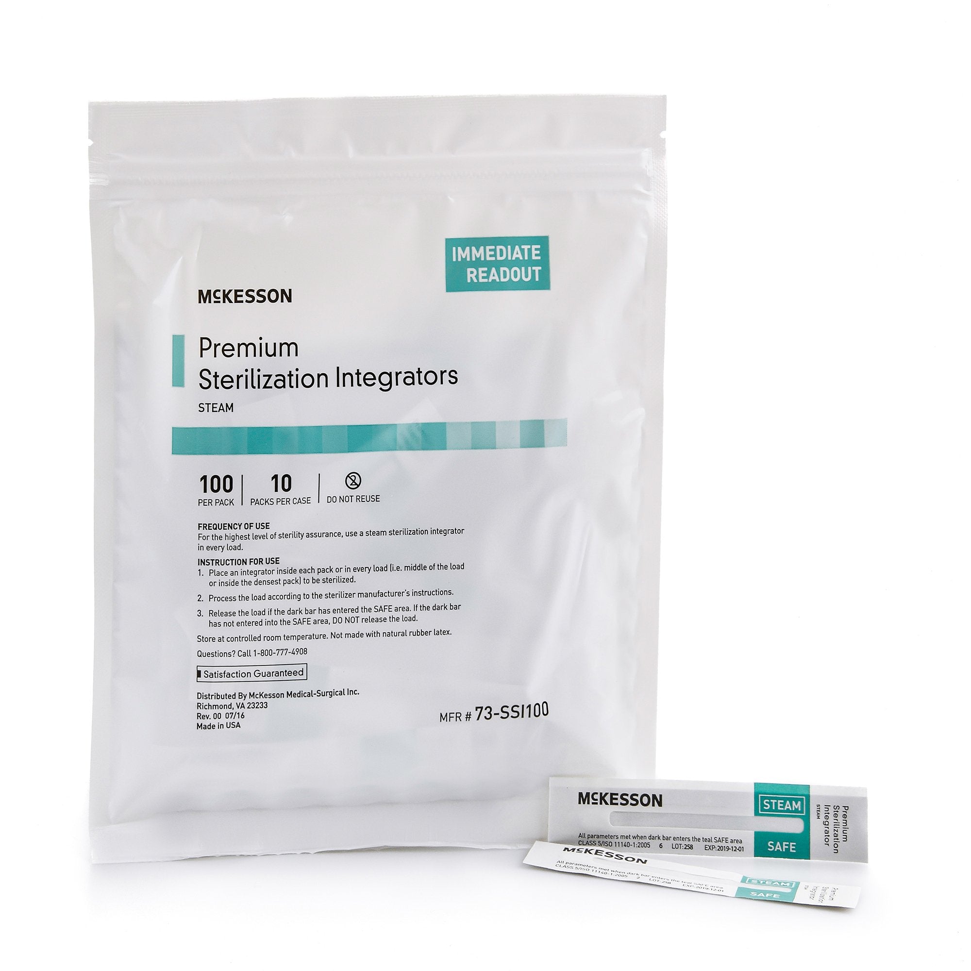 McKesson Sterilization Steam Integrator Strip-McKesson Sterilization Chemical Integrator Strip Steam 4 Inch Length